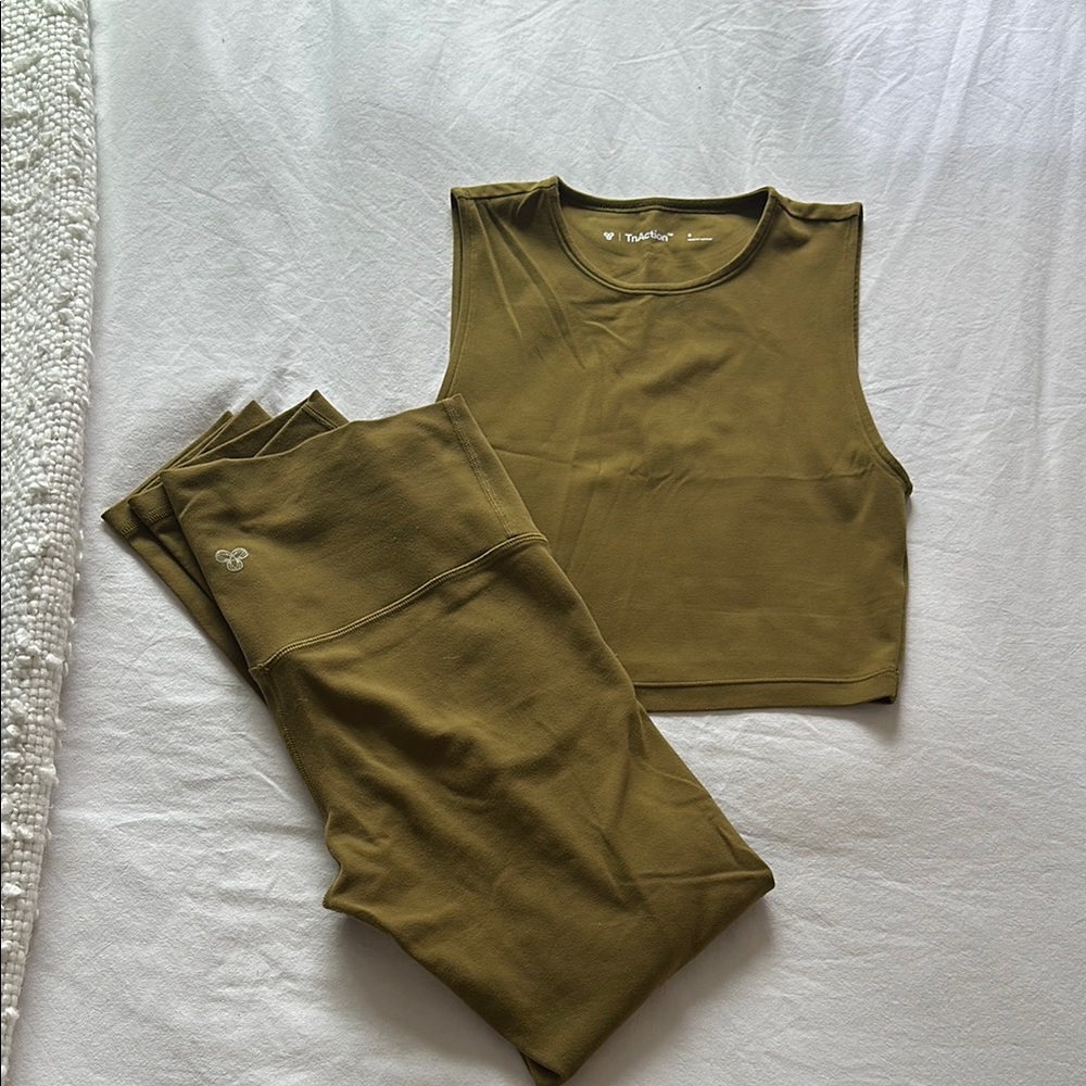 Olive Green Aritzia Legging Set